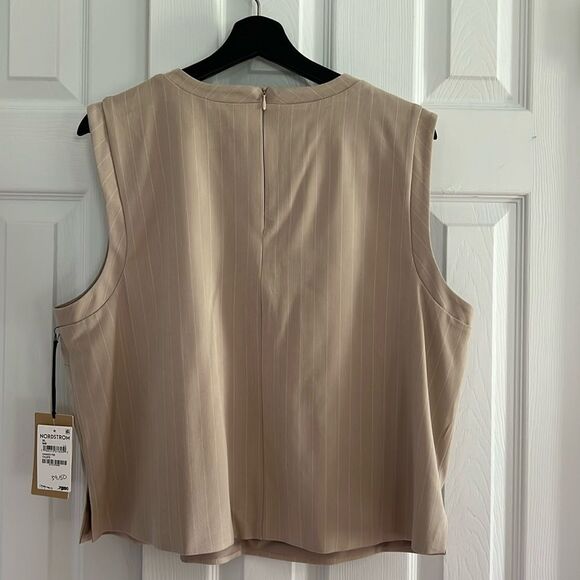 Halogen Stripe Sleeveless Suiting Shell - Picture 6 of 12